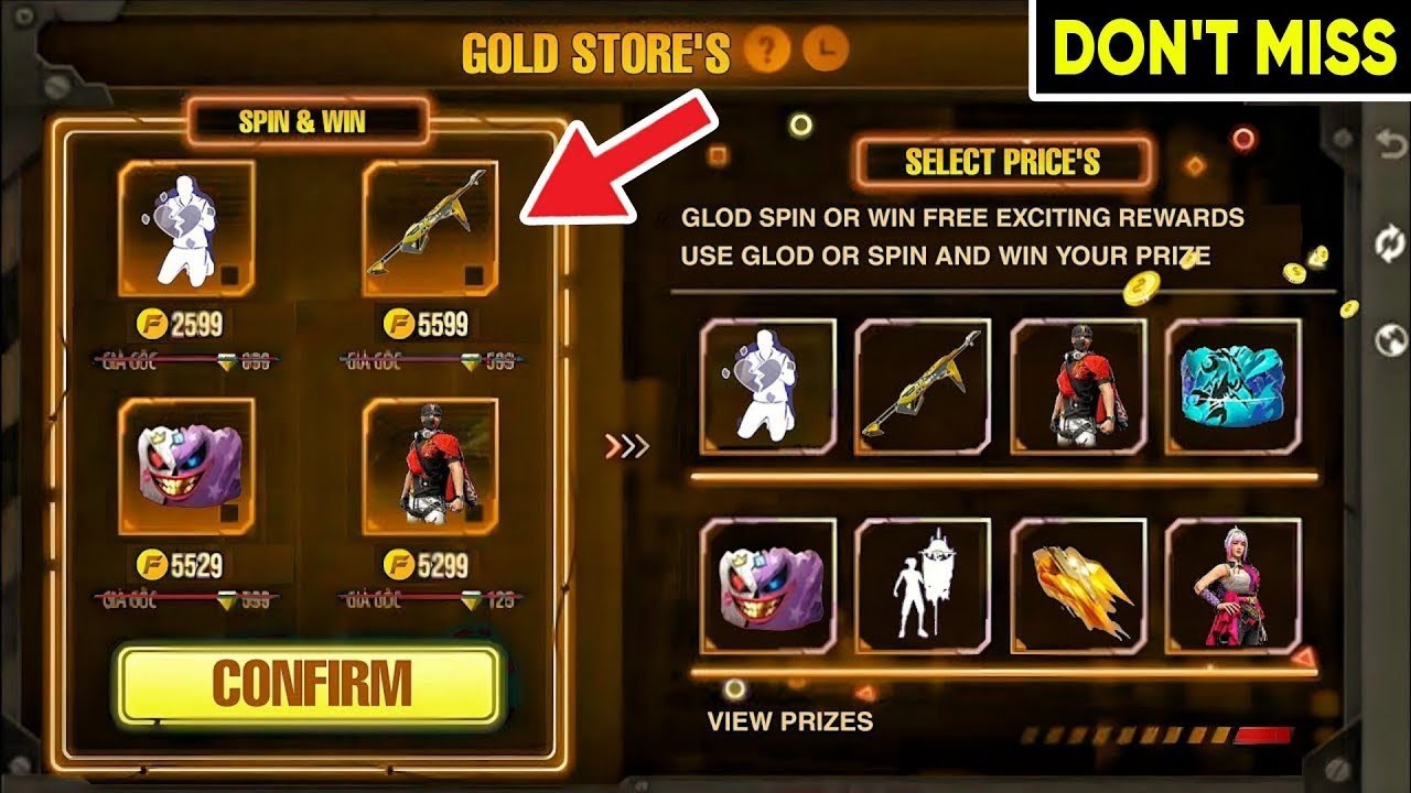 FF MAX 💎 GOLD STORE'S FREE REWARDS || GOLD COIN EVENT || STORE GAMING