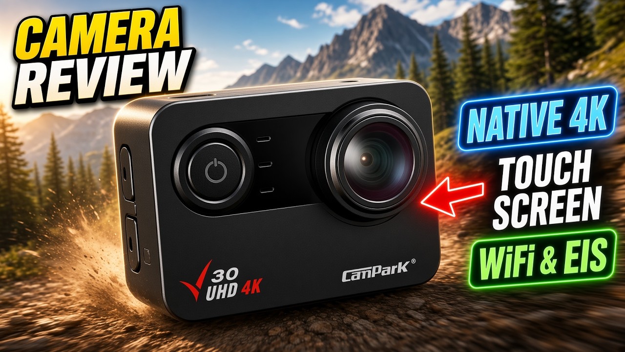 Affordable, Steady, 4K! Campark V30 Native 4K Touch Screen Wifi Action Cam | Unboxing and Demo
