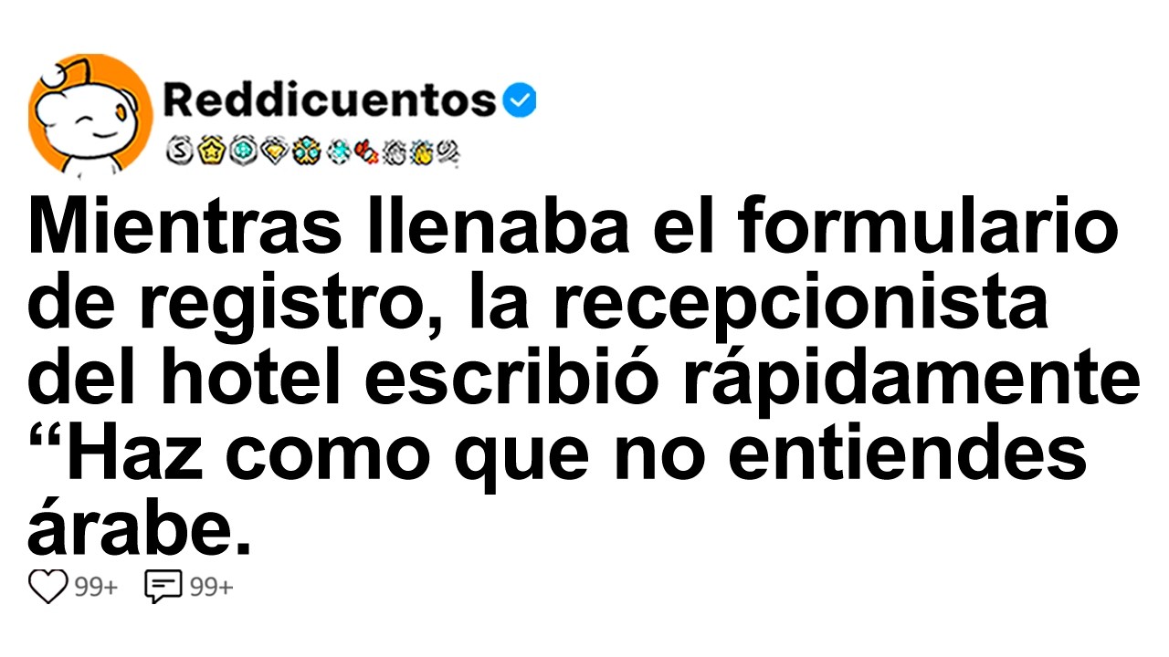 [HISTORIA COMPLETA] Mientras llenaba el formulario de registro, la recepcionista del hotel...