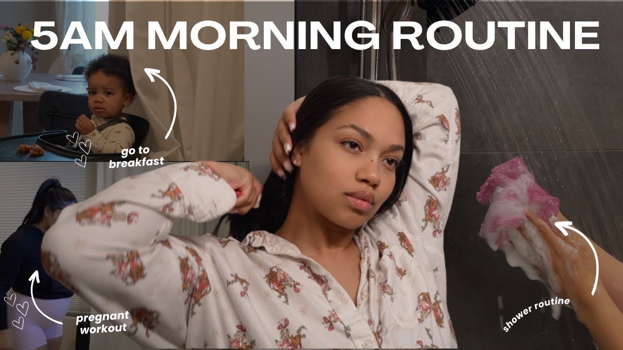 MY 5AM MORNING ROUTINE AS A MOM!? Everything Shower, Skincare Routine, Workout & more | Nia Kajumulo