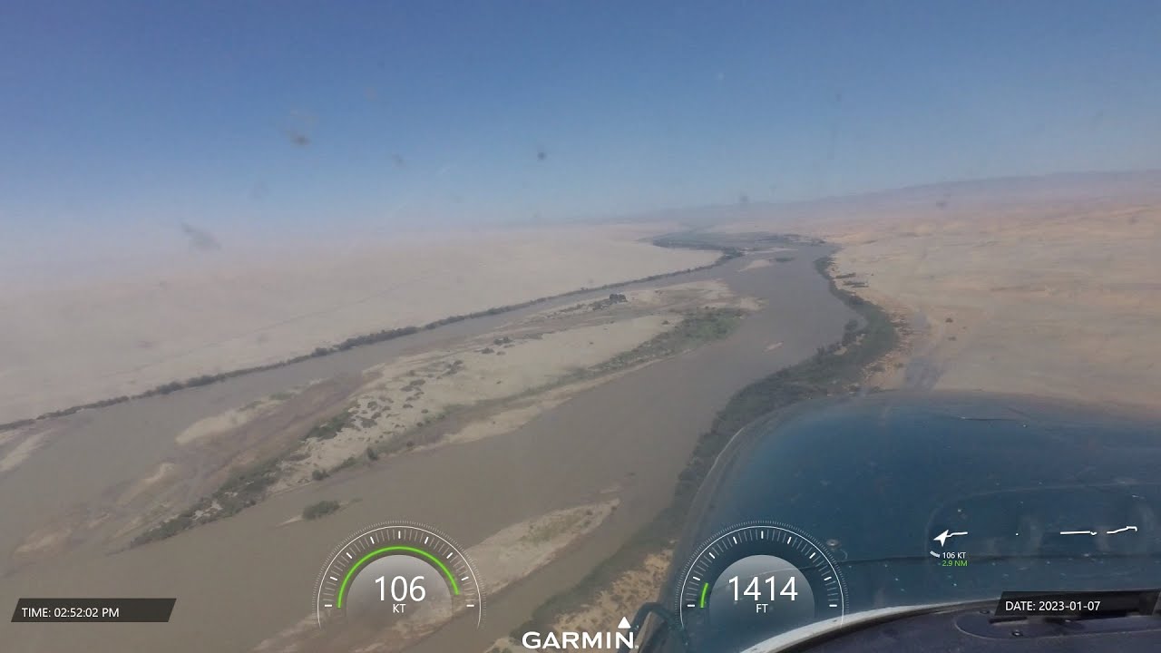 Flying from Alexander Bay to Upington, direct, over Namibia