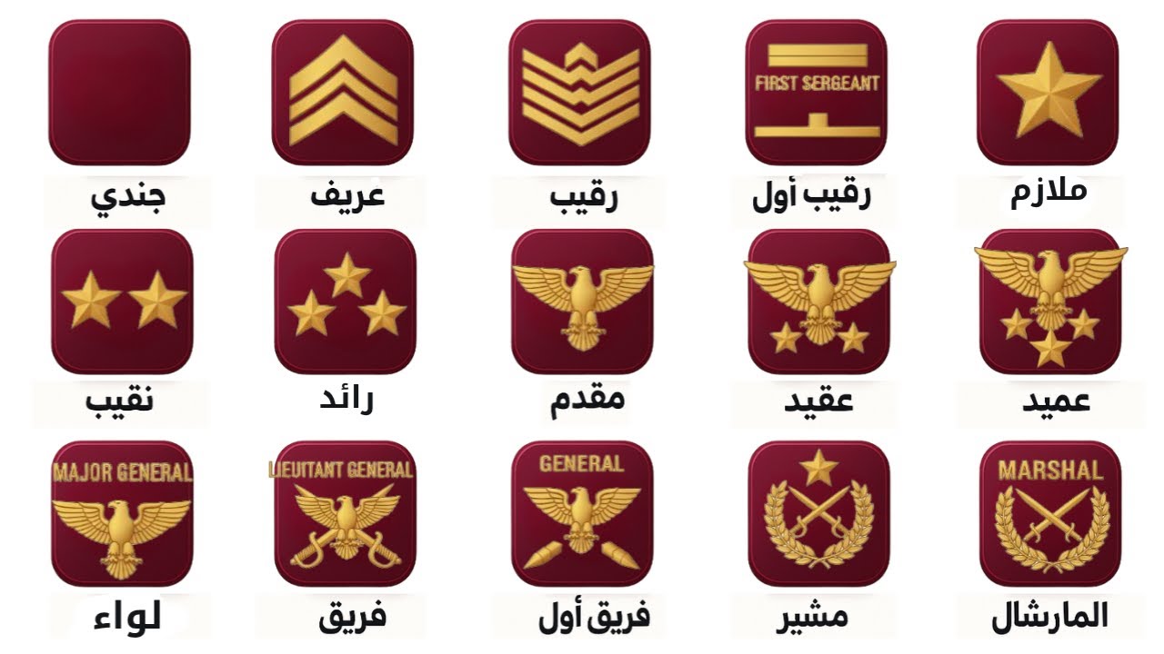 شرح كل الرتب العسكرية في 7 دقائق