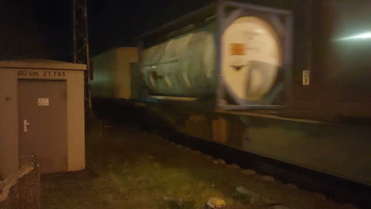Güterzug Durchfahrt in Hanau Großauheim 