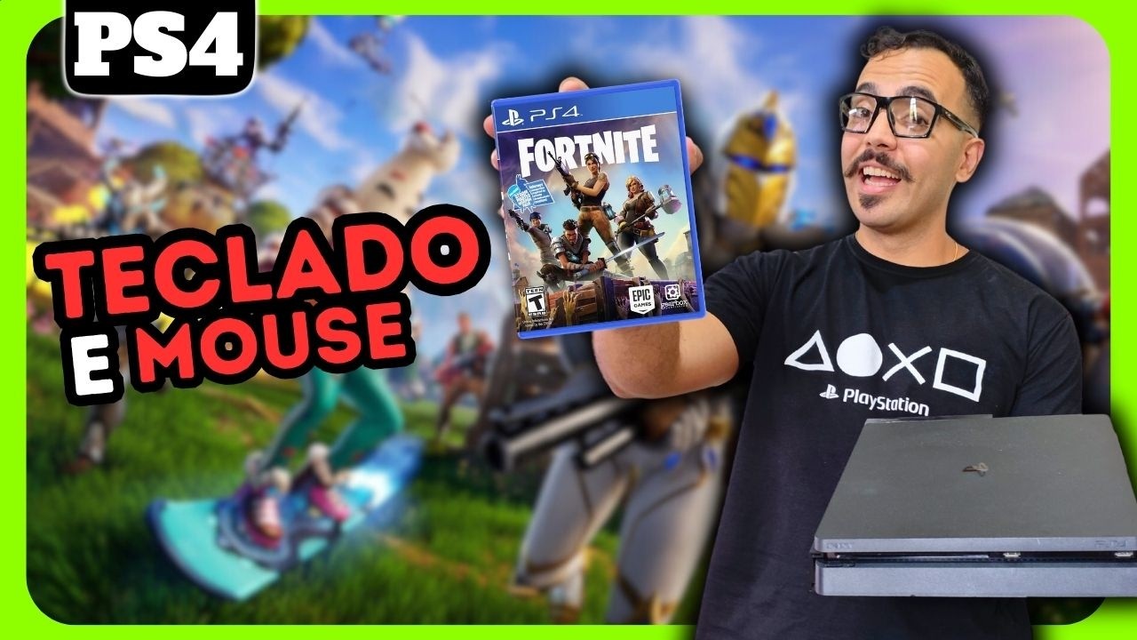 Testando FORTNITE no PS4 com TECLADO e MOUSE