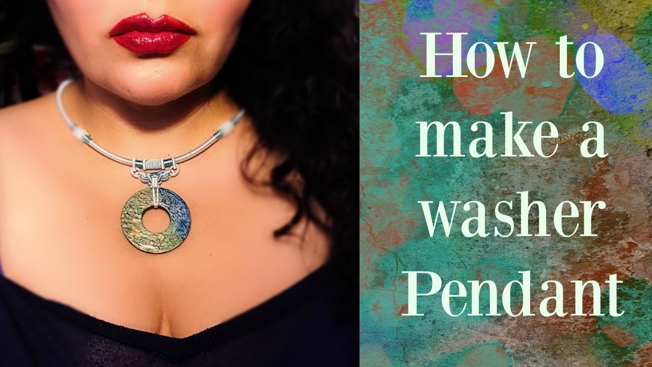 Washer Pendant tutorial easy and so amazing!