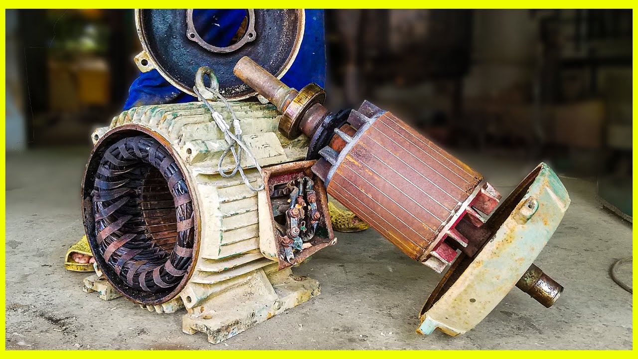 TimeLapse: How Vietnamese People Repair And Restore Big Motor 55KW In 48 Hours
