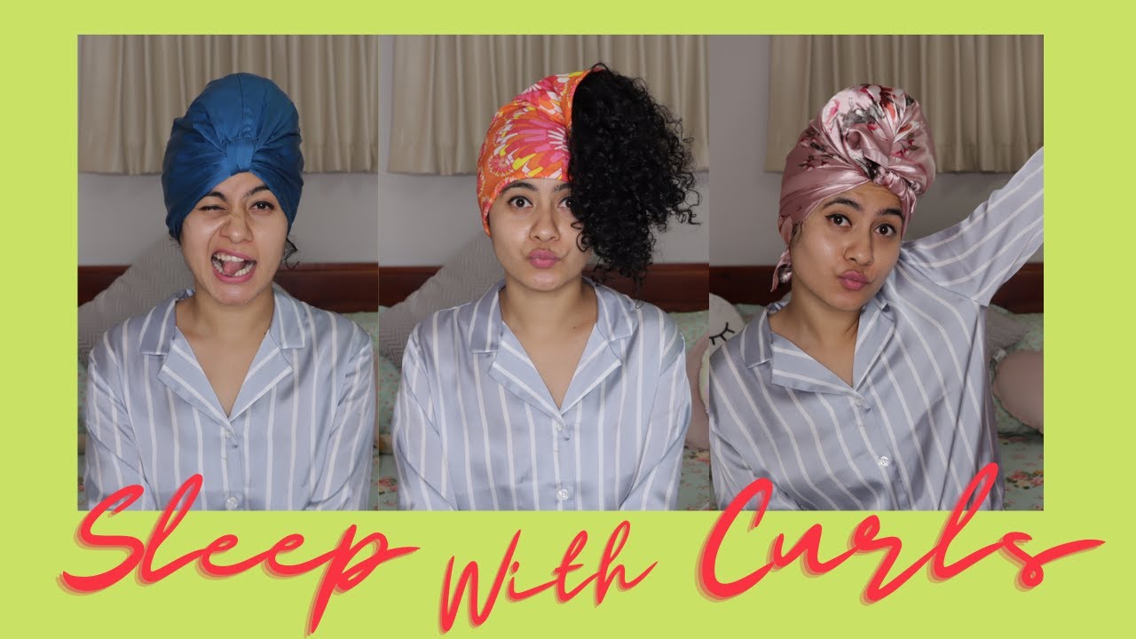 How to preserve/sleep curls | satin scarf | Buff | silk turban at night