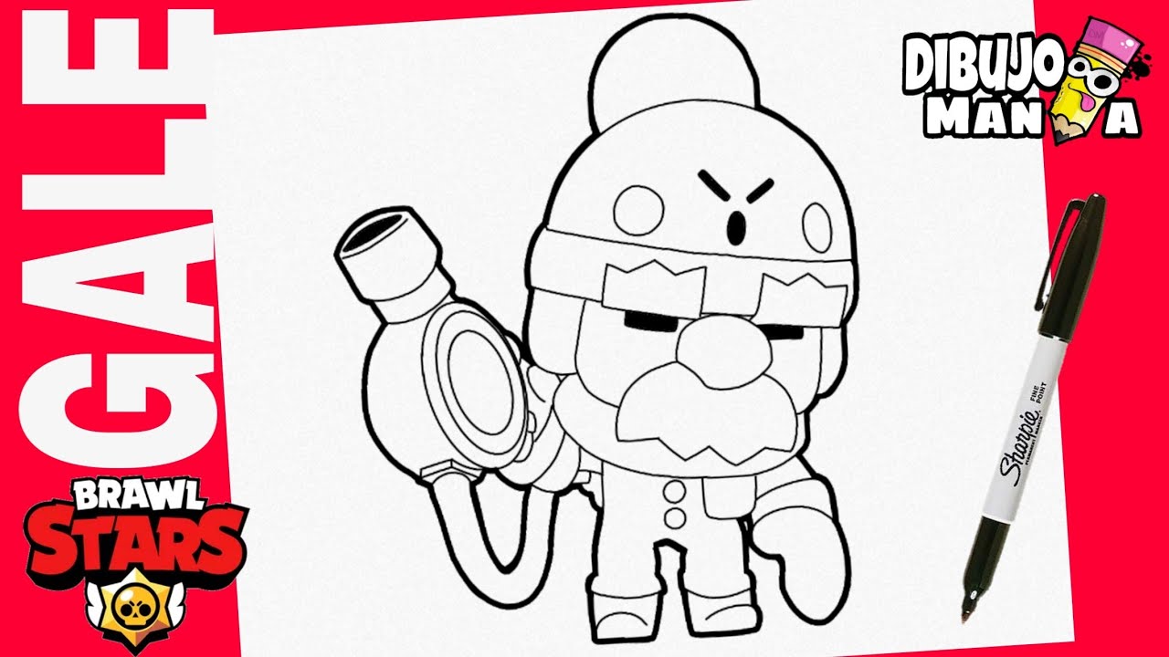 COMO DIBUJAR A GALE DE BRAWL STARS | DIBUJOS DE BRAWL STARS