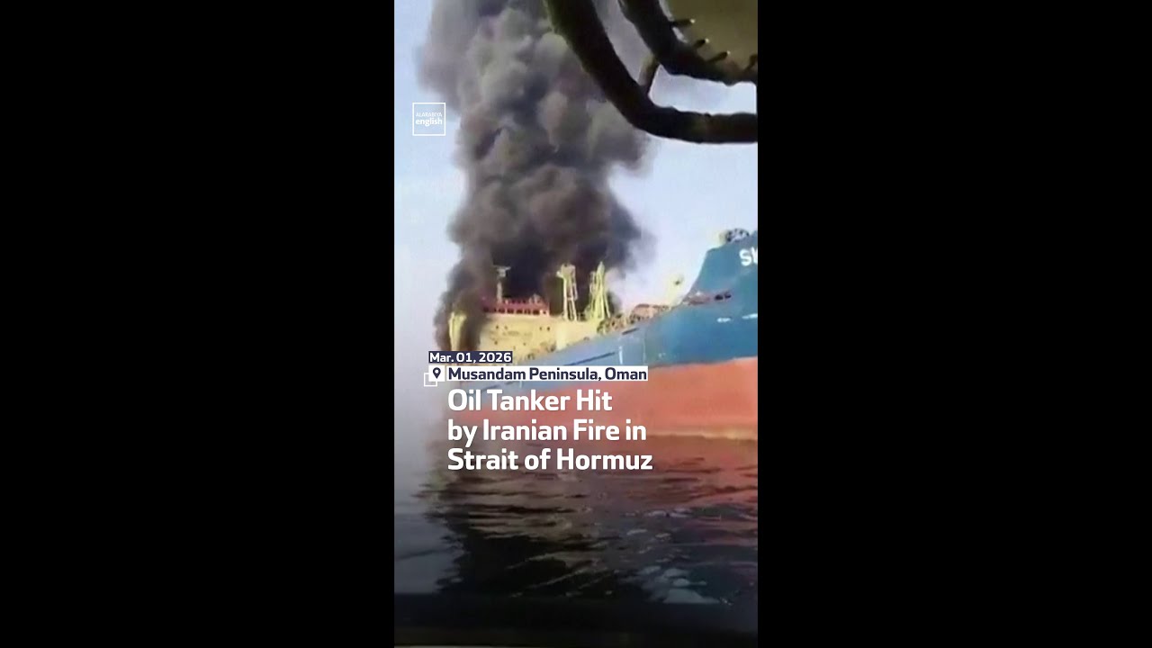 Oil Tanker Hit by Iranian Fire in Strait of Hormuz
