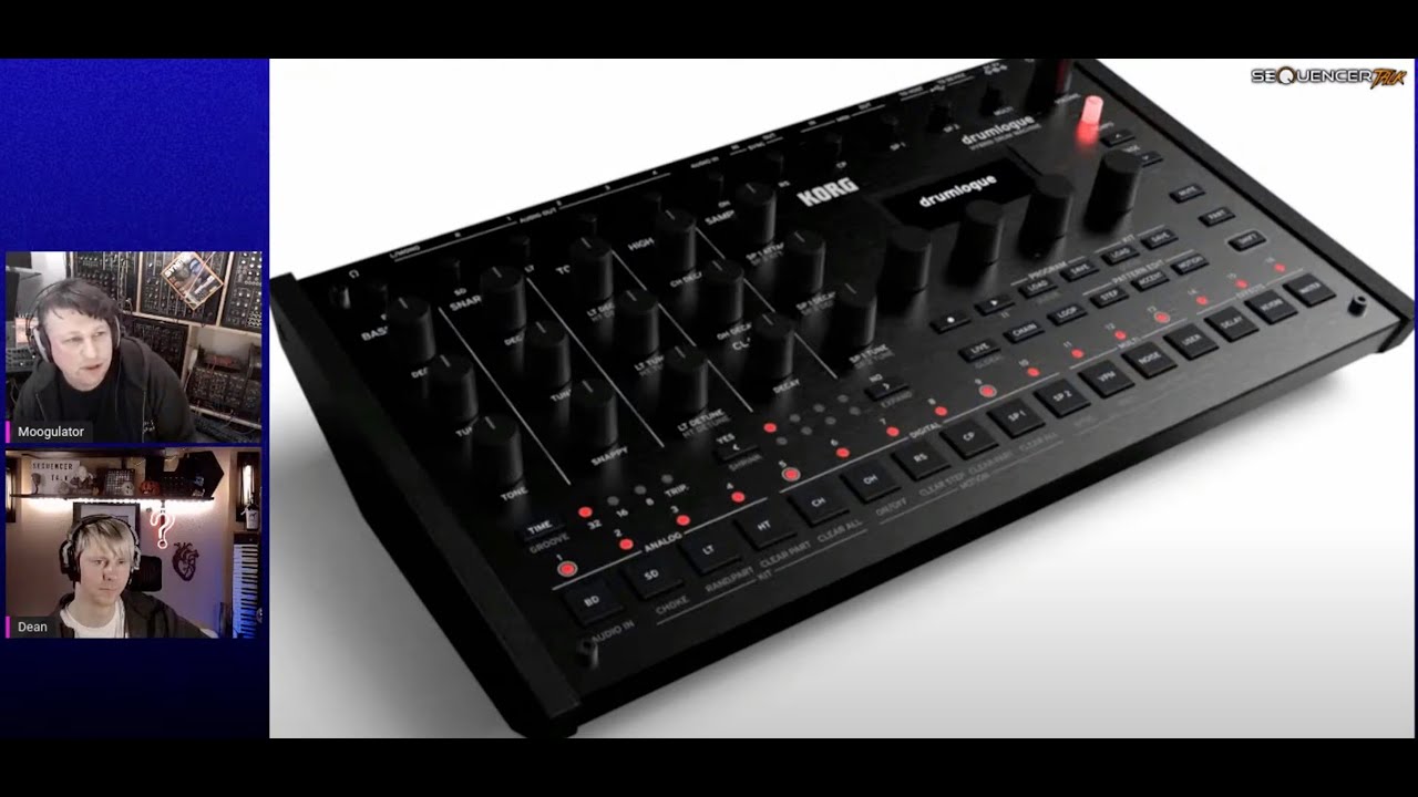 SequencerTalk 77 Korg Drumlogue, Wavestate SE, SEQ12 Sequencer, Retromechanical Labs Filterbank