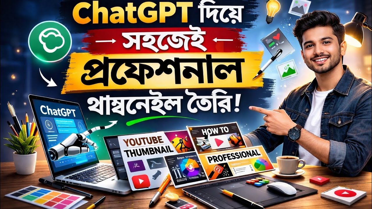 chatgpt দিয়ে PROFESSIONAL থাম্বনেইল তৈরি করুন ১ মিনিটে | Future Trick's