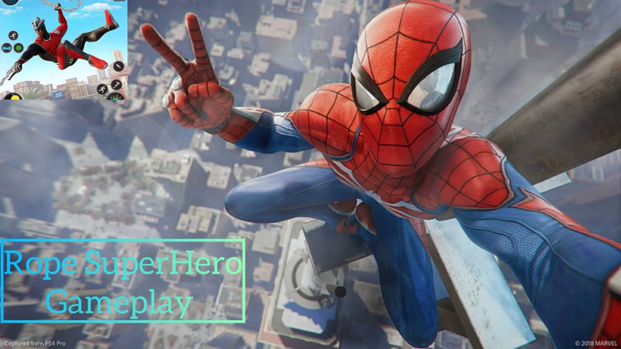 Rope SuperHero -Gameplay (iOS, Android)
