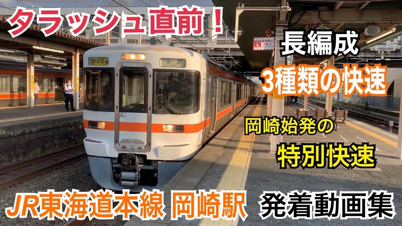 3種類の快速が見れる⁉︎JR東海道本線 岡崎駅 発着動画集