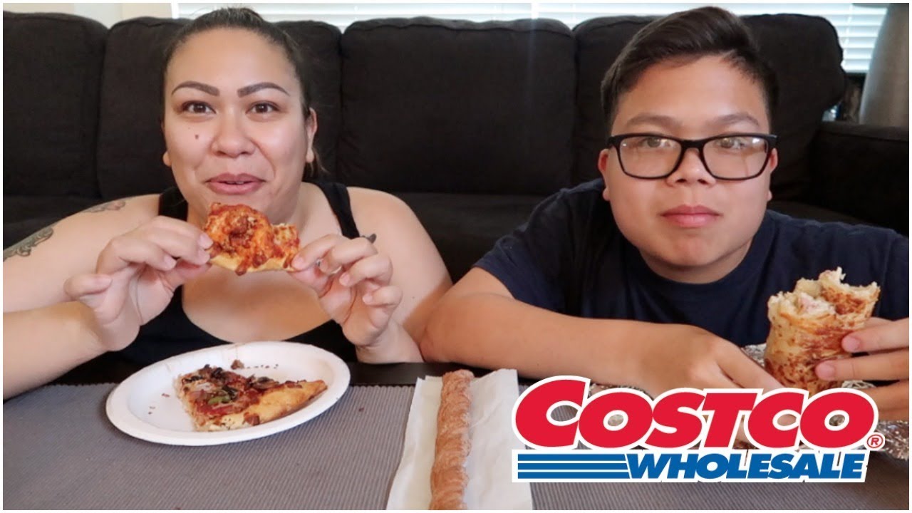 COSTCO PIZZA, CHICKEN BAKE & CHURRO MUKBANG (EATING SHOW)