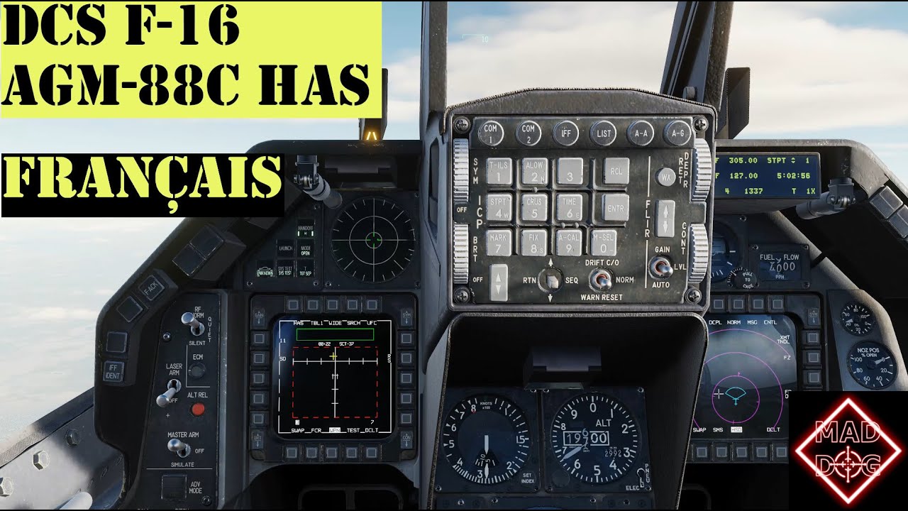 Utiliser le missile AGM-88C avec le F-16 de DCS en mode HAS en Français. #dcsworld #dcswqc
