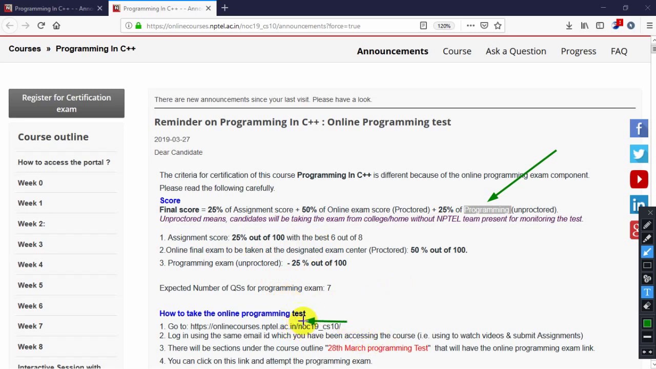 How to take Programming In C++ : Online Programming test  [un-proctored]