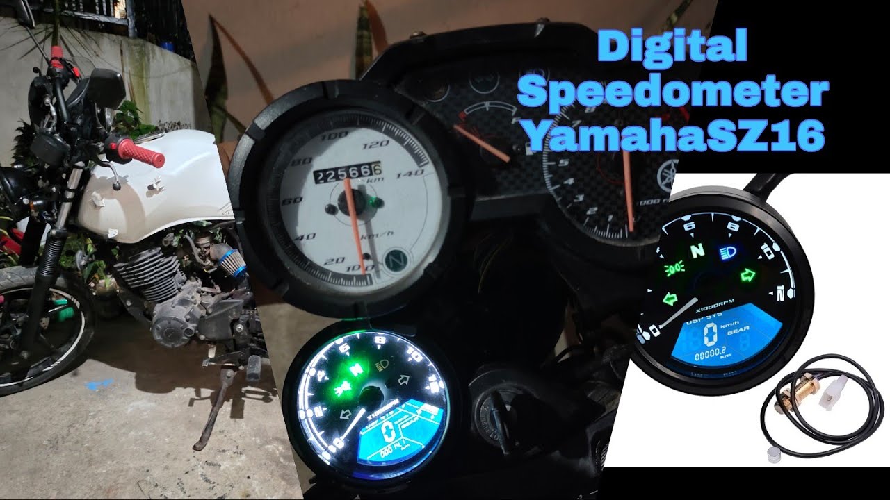 Digital Speedometer installed on Yamaha SZ16