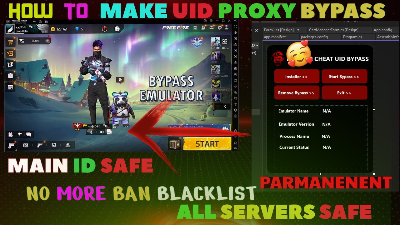 HOW TO MAKE UID EMULATOR BYPASS💻📲 | OB 51 UPDATE | UID EMULATOR BYPASS | 100% ANTIBAN PC BYPASS✅