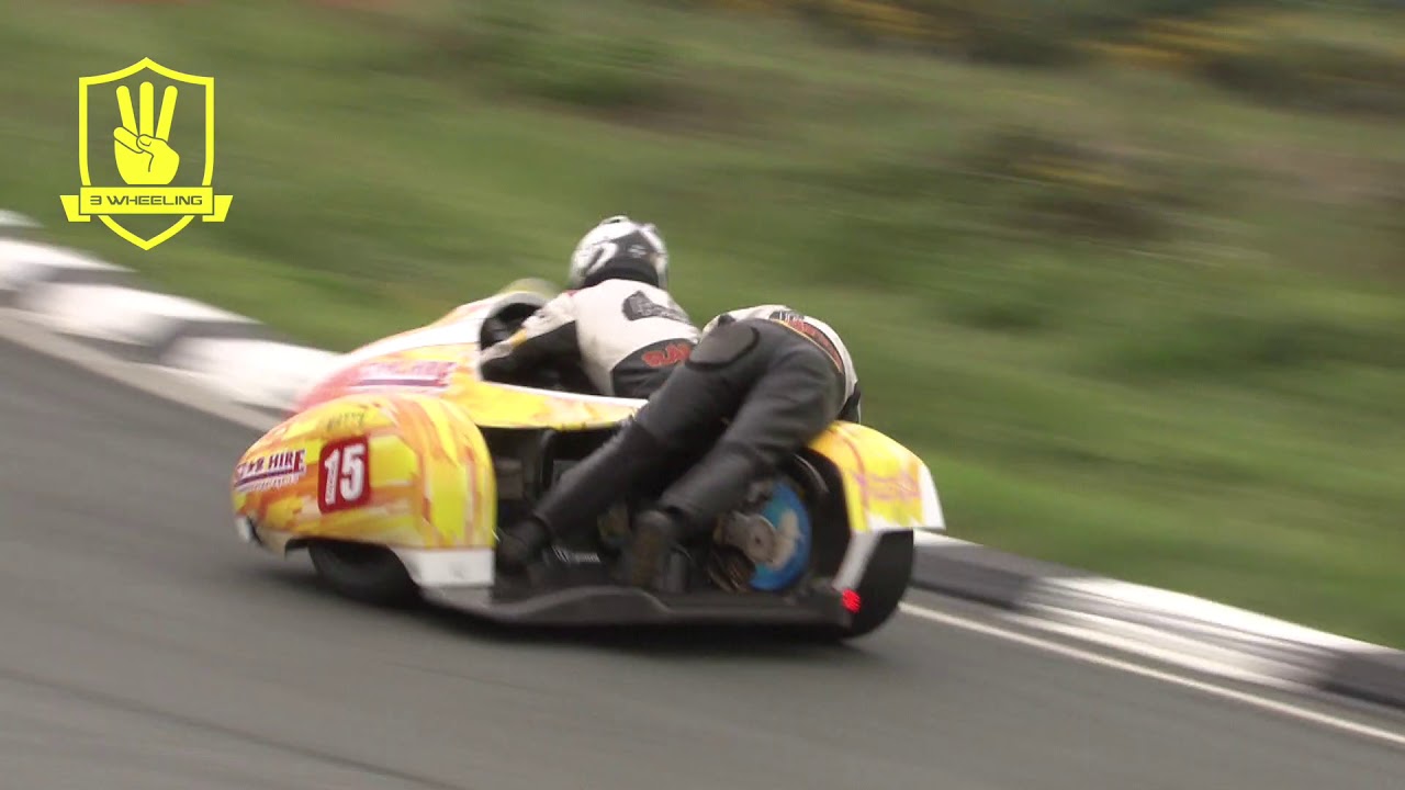 Isle of Man TT - 3 Wheeling 2016 Sidecar Race 1 Ramsdens No 15