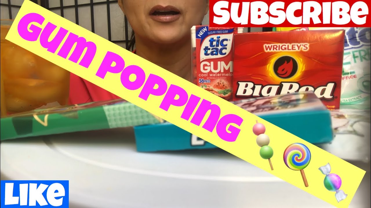 POPPING GUM 🍬🍭🍡 SNAPPING GUM, CRACKING GUM CHEWING GUM BIG RED TIC TAC EXTRA ORBIT GUM REVIEW 껌먹방