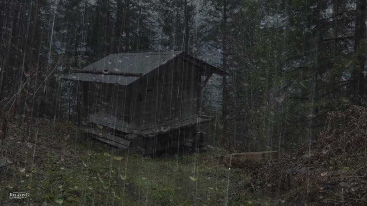 Heavy Rain & Thunder Sounds in Switzerland  Help Study, PTSD, Insomnia & Tinnitus