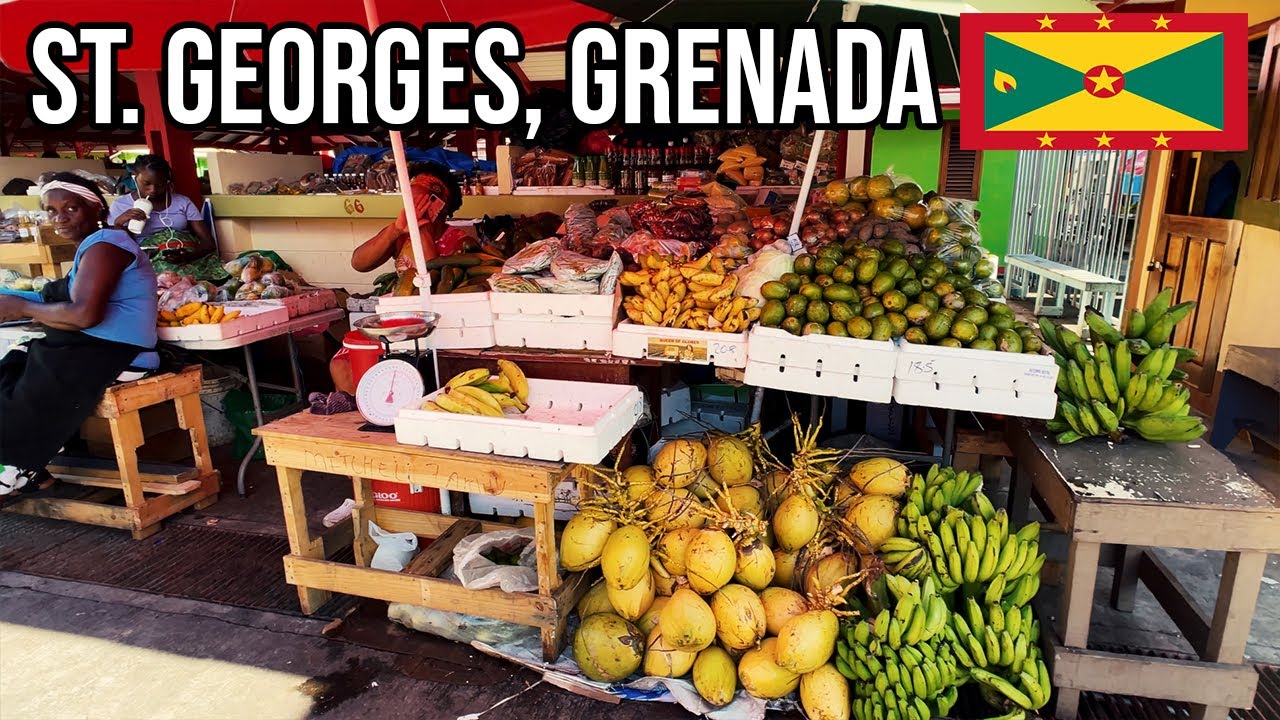 Walking Tour of St. George's, Grenada | Carenage & Market Square Exploration🇬🇩