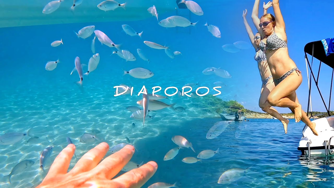 Diaporos Island  - Paradise of Boat Adventures at Greece, Vourvourou - GoPro  DJI 4k