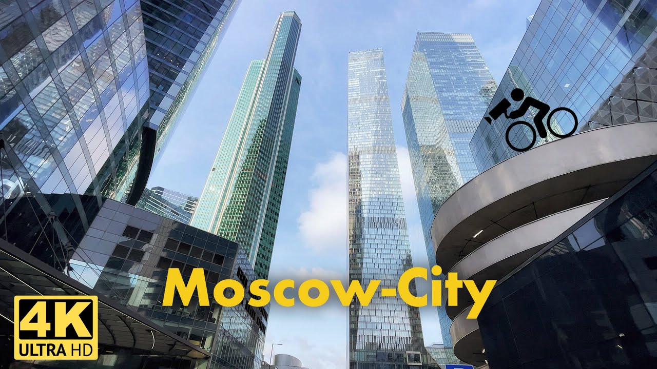 Москва-Сити. Воскресное утро среди небоскрёбов столицы. City Park и Capital Towers 4K