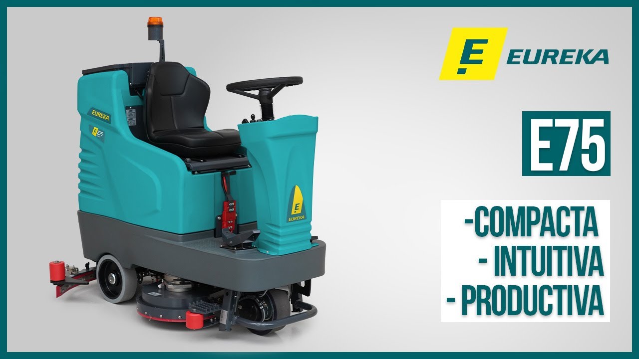Fregadora de Conductor Sentado Eureka E75 | Maquinaria Profesional de Limpieza de Suelos