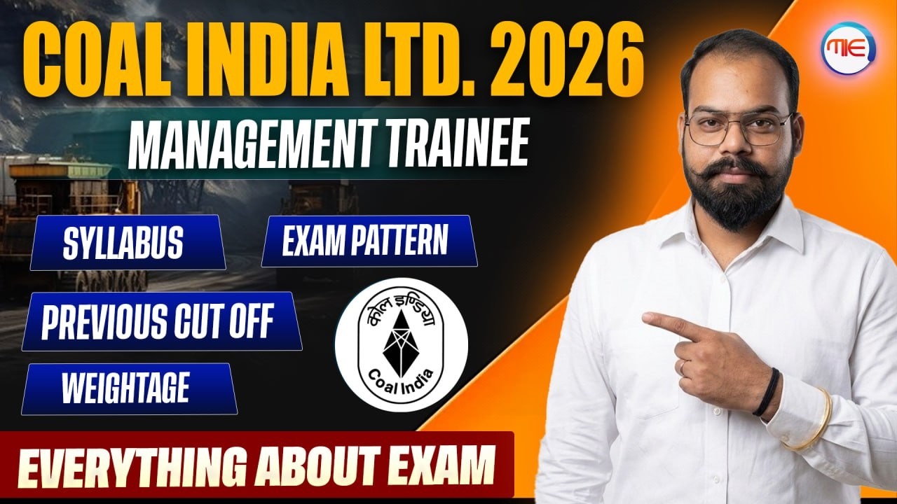 Coal India Management Trainee 2026 | Syllabus, Exam Pattern & Previous Cut-Off | by vivek sir