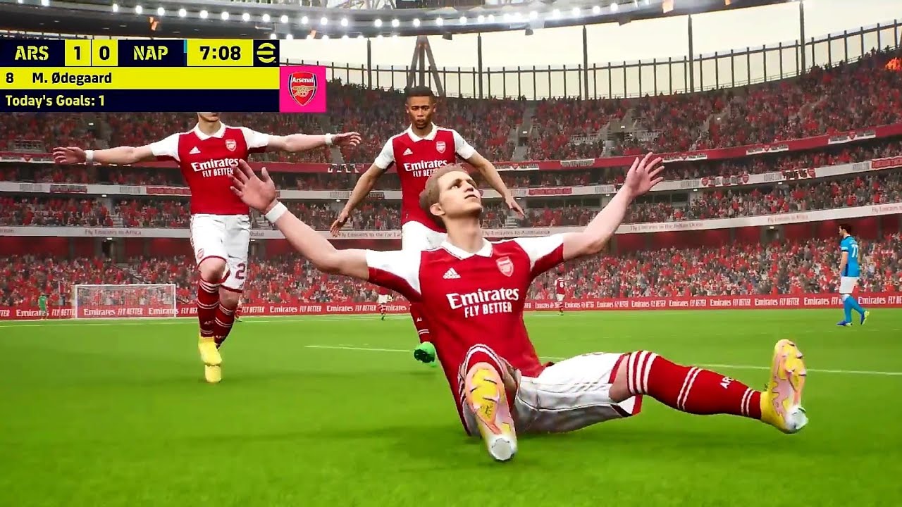 eFootball 2023 PS4 PRO GAMEPLAY | Arsenal VS Napoli | Level Super Star |