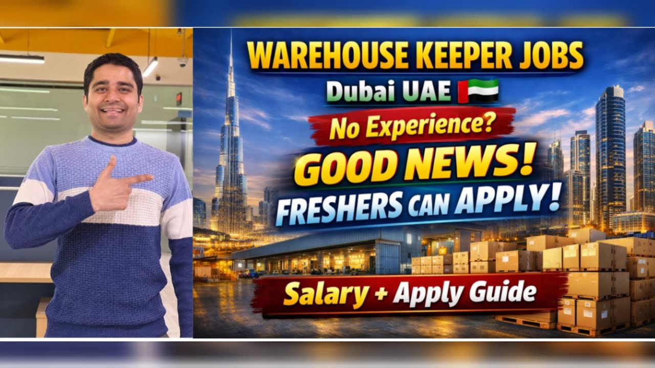 Warehouse Keeper Jobs in Dubai UAE 🇦🇪 | No Experience? Freshers Can Apply | Salary + Apply Guide