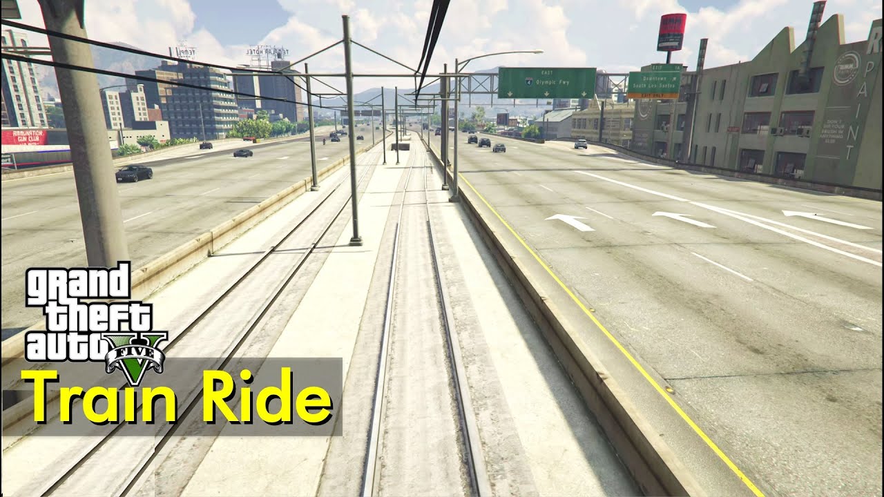 Train - Airport to Davis - in first person | GTA V