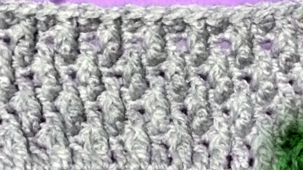C&oacute;mo tejer punto gotas de lluvia a crochet paso a paso