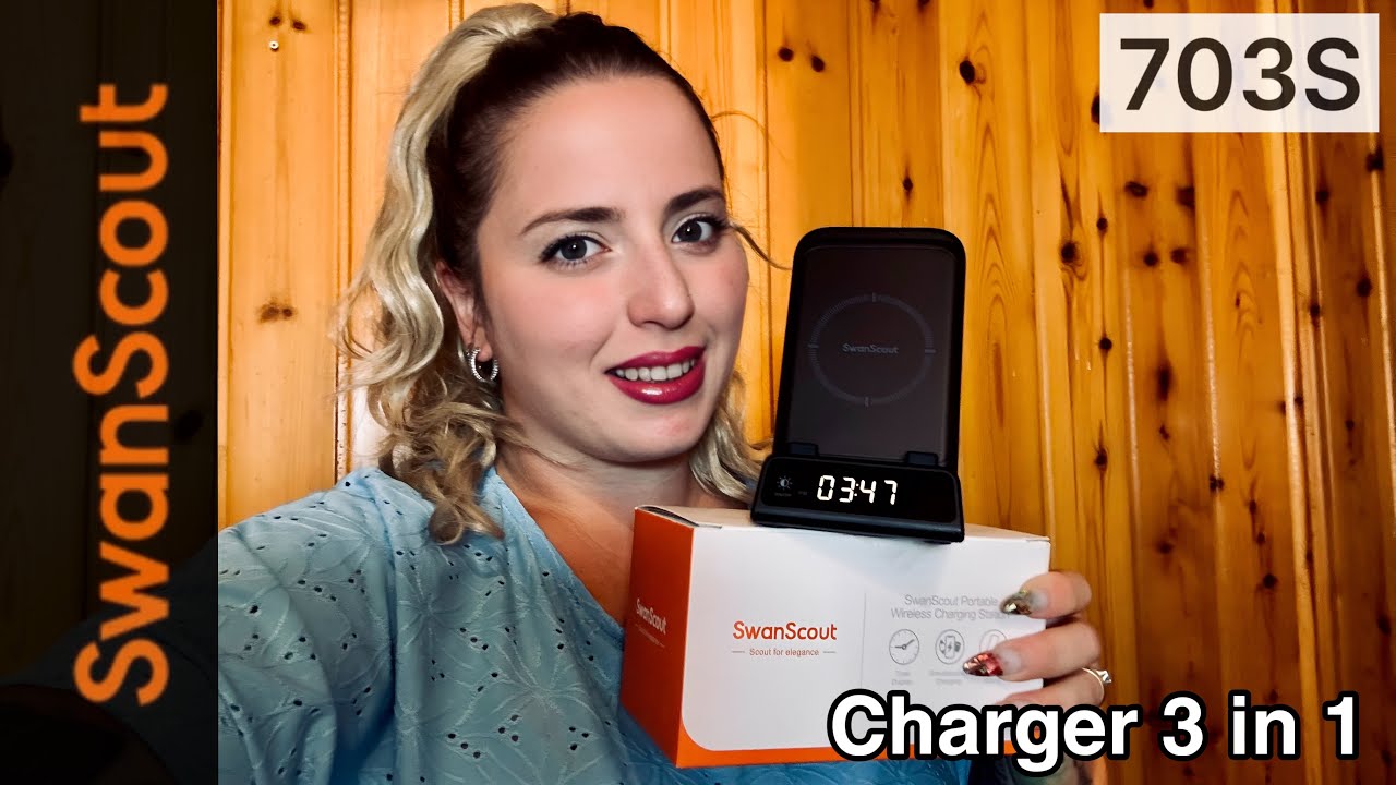 SwanScout 703A - Stazione di ricarica wireless per Apple iPhone 16 series / airpods / watch