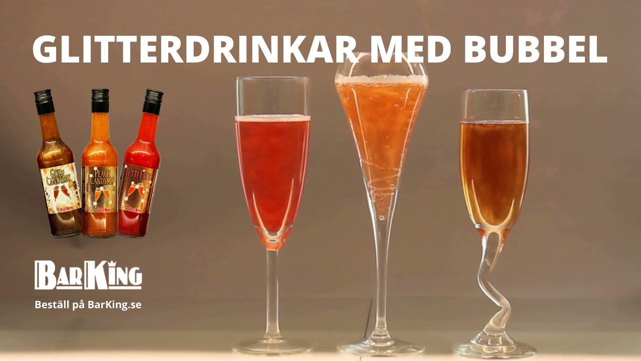 Glitterdrinkar med Bubbel - Goda drinkar som &auml;r enkla att blanda!