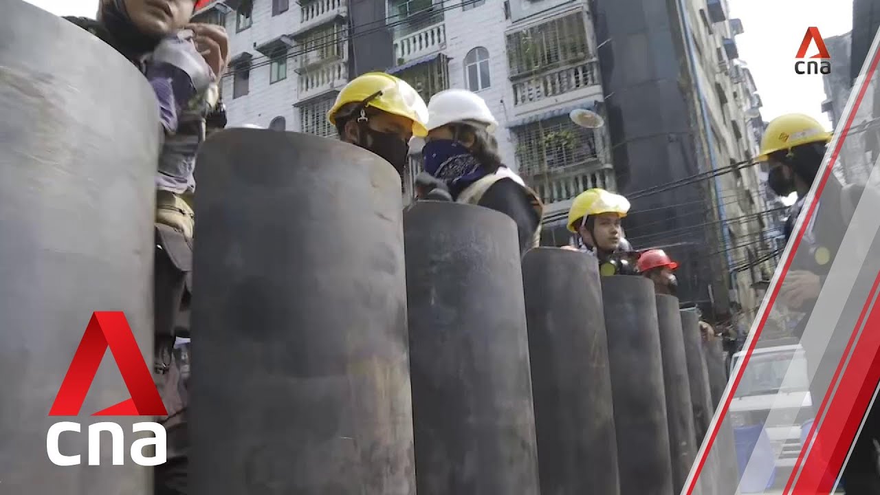 Sacks, bins and plastic bags: How protesters in Myanmar are adjusting their tactics