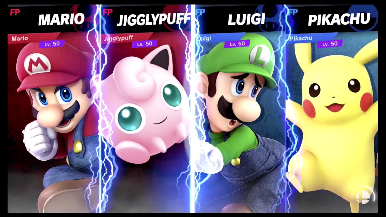 Super Smash Bros Ultimate Amiibo Fights – Request #10940 Mario & Jigglypuff vs Luigi & Pikachu