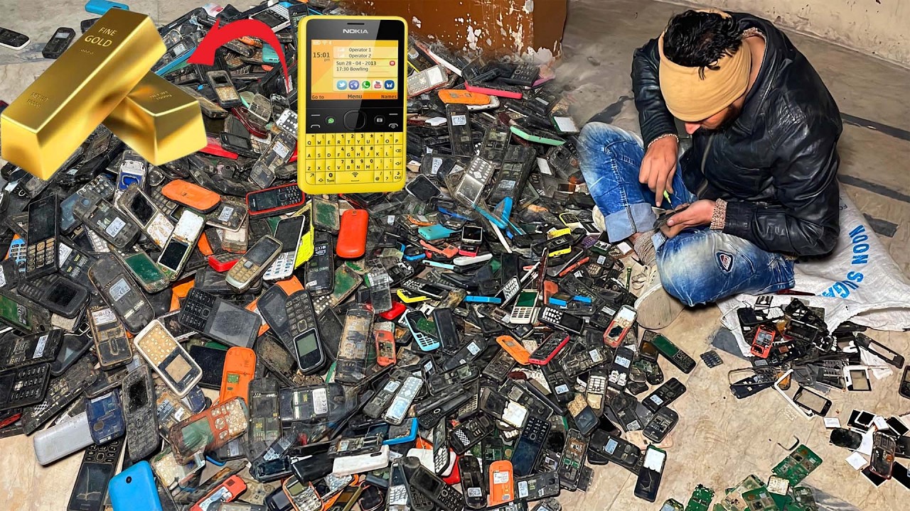 Incredible! Discovery of Pure 24K Gold From Old Cell Phones || Recycling Mobiles to Recover 24K Gold