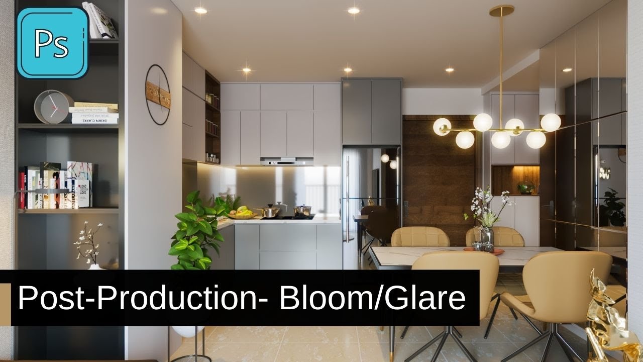 Interior Rendering Bloom Glare - Photoshop || In Hindi