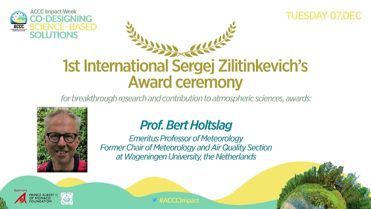 ACCC Impact Week - Sergej Zilitinkevich Memorial Award