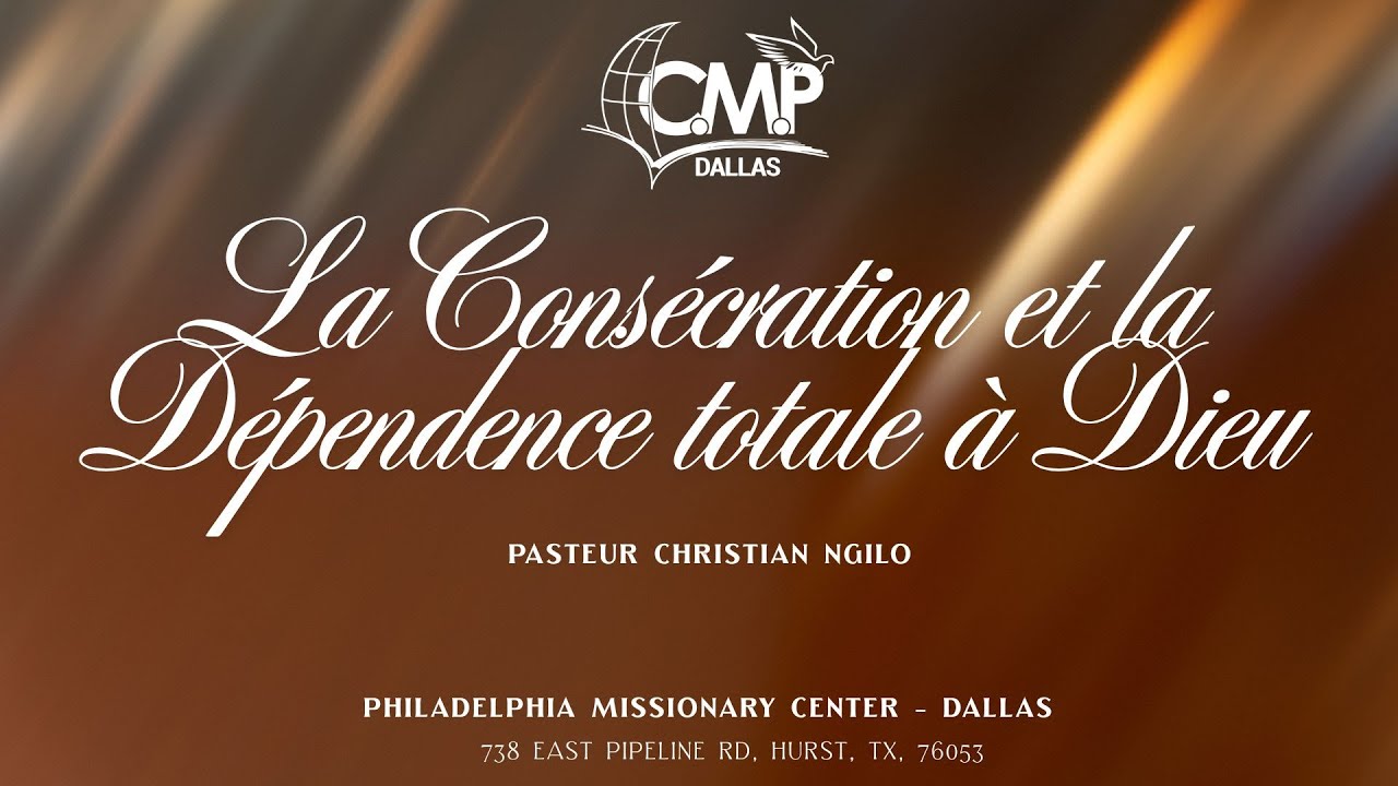 LA CONSECRATION ET LA DEPENDANCE TOTALE A DIEU - Part 2