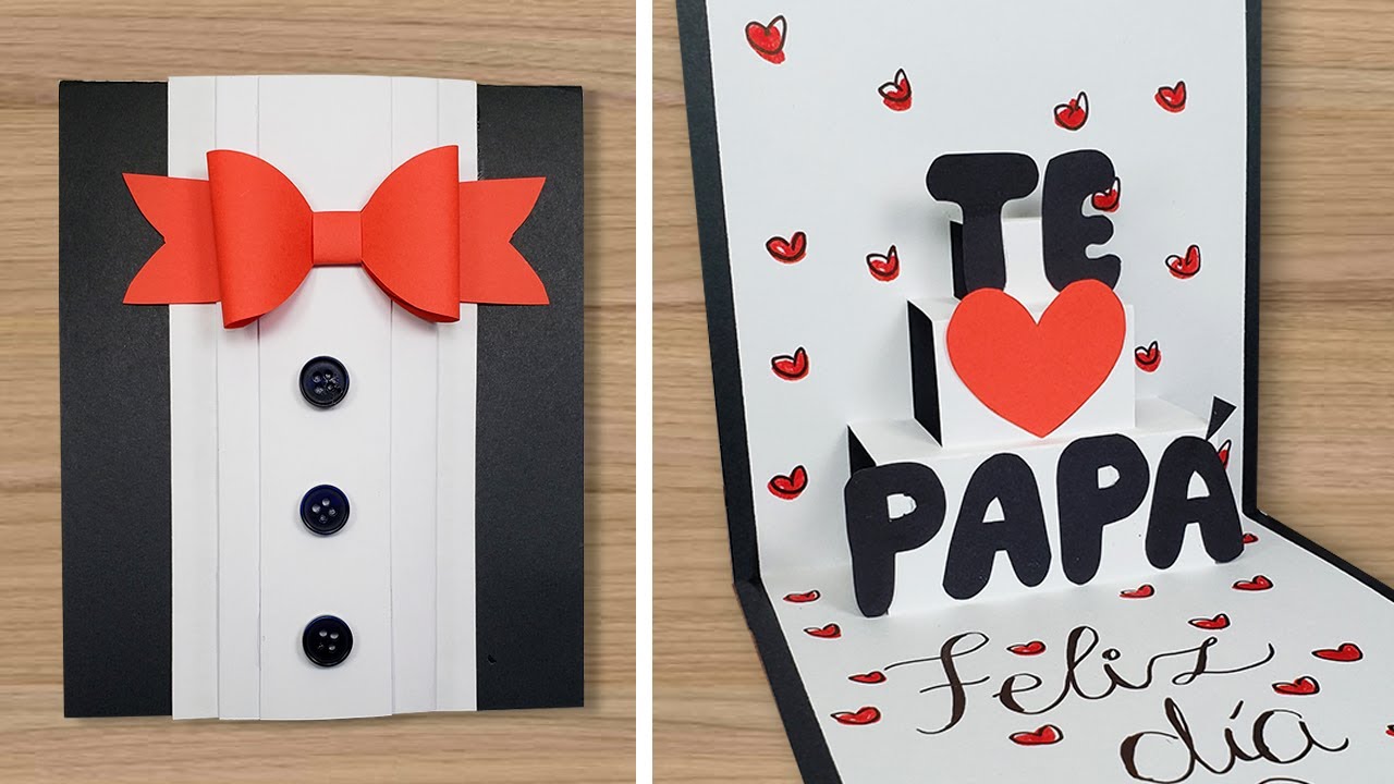 🌼😍 Hermosa tarjeta para el día de la padre😍🦋 Father's Day Card Handmade Easy Especial día del padre