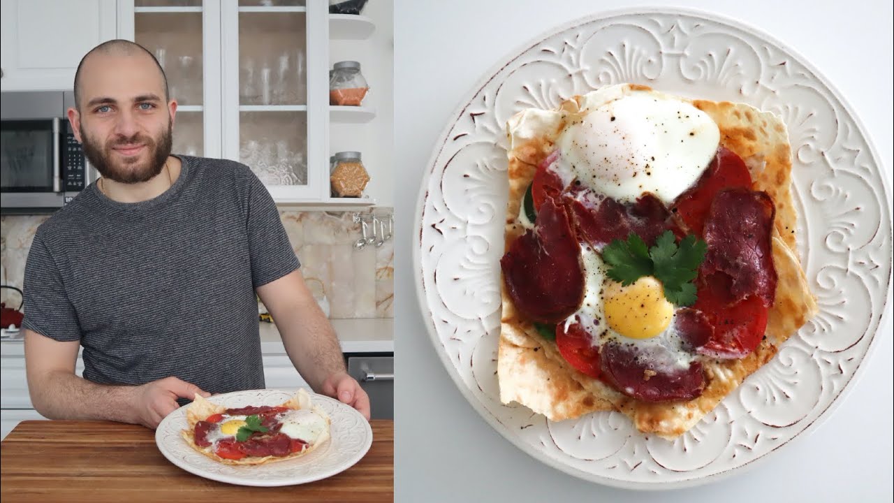 Arnak Makes Lavash Apukht Eggs - King's Breakfast - Heghineh Cooking Show