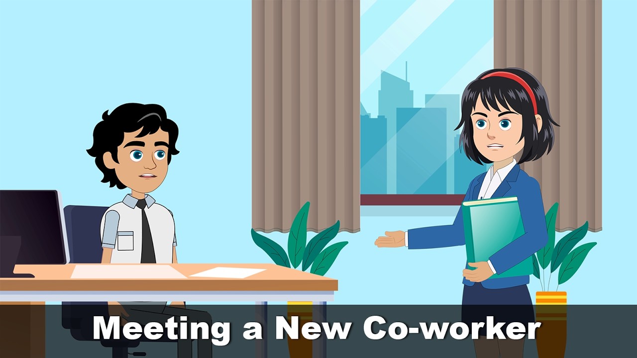 First Day at Work | Meeting a New Co-worker | English Conversation
