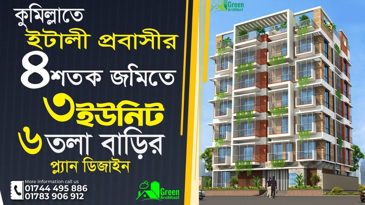 কুমিল্লাতে ইটালী প্রবাসীর ৪ শতক জমিতে ৩ ইউনিট ৬ তলা বাড়ি