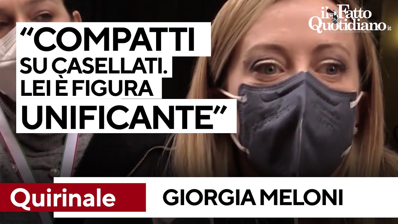 Quirinale, Meloni: 
