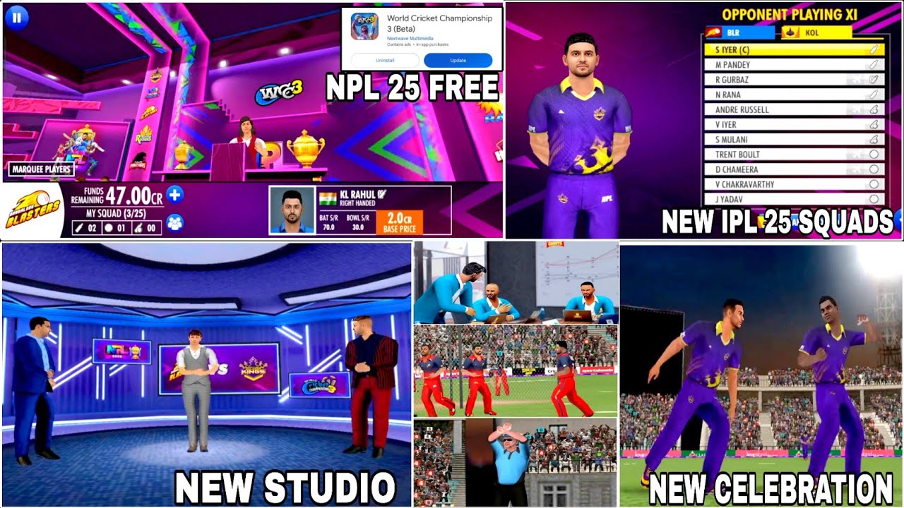 WCC3 FREE NPL 2025 | HOW TO UNLOCK FREE NPL 2025 | WCC3 NEW UPDATE V .3.1 FULL REVIEW GAMEPLAY
