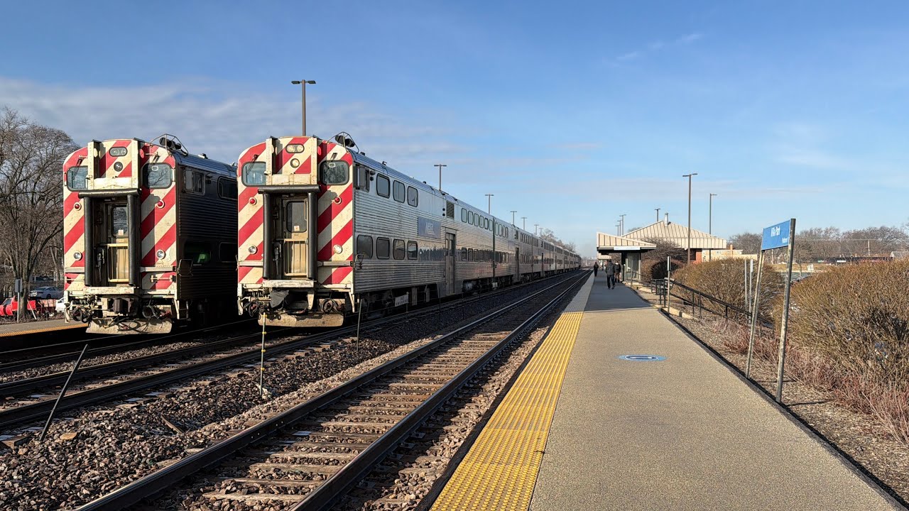 A Partially Delayed Complete Metra Morning Rush Hour At Villa Park On February 27, 2026