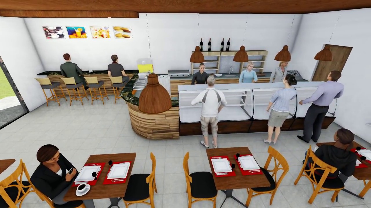 Sibéria: Projeto 3D para Padaria e Lanchonete